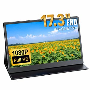 EVICIV モバイルモニター17.3インチ モバイルディスプレイ ゲームモニター IPS液晶パネル 非光沢 1920*1080FHD Apple M1/Samsung S9/PS4/