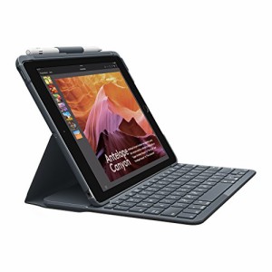 ロジクール iPad用 キーボード iK1053BK ブラック Bluetooth キーボード一体型ケース iPad 第5世代及び第6世代対応 電池寿命最大4間 SLIM