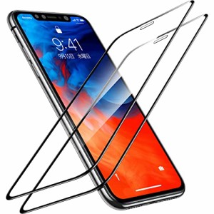 CASEKOO iPhone 11 / iPhone XR 用 ガラスフィルム ガイド枠付き 2枚セット 日本旭硝子製 全面保護フィルム 強化ガラス 気泡ゼロ 飛散防