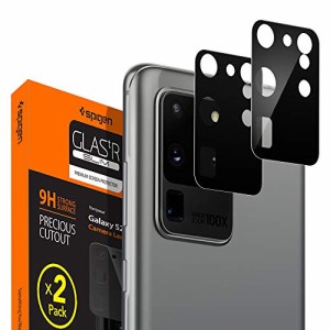 Spigen Galaxy S20 Ultra 用 カメラフィルム 保護 ギャラクシー S20 Ultra 用 カメラ レンズ ブラック 2枚入