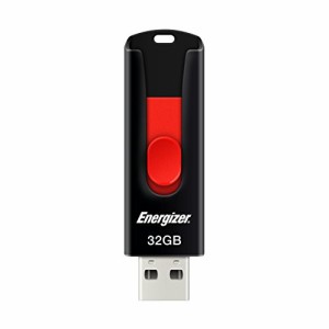 エナジャイザー USB2.0対応 USBメモリ 32GB 赤と黒 スライダータイプ フラッシュメモリー FUSPLC032R