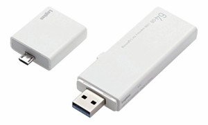 ロジテック USBメモリ 64GB USB3.0 ライトニング対応 microUSBアダプタ付 LMF-LGU364GWH