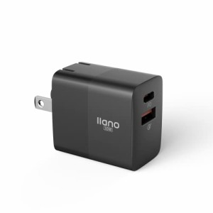 llano 30W PD充電器 (Super Si搭載/2ポートUSB-A & USB-C/折り畳み式 小型急速充電器)【PD3.0対応/QC3.0対応/PPS規格対応/PSE技術基準適