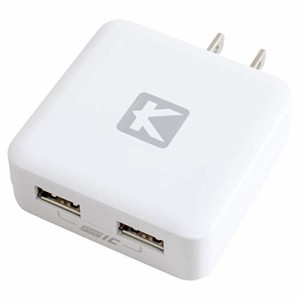 KYOHAYA usb 充電器 薄型 2ポート 3.4A 急速 ACアダプター iPhone/iPad/Android対応 折畳式プラグ Smart IC 搭載 安全 軽量 コンパクト 