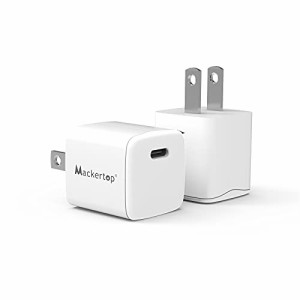 【2個セット】Mackertop 20W PD 充電器 USB-C 急速充電器 Mini 超小型 PD3.0【PSE認証済】iPhone 13/ 13 Pro/ 12 Mini/12 Pro/ 12 Pro Ma