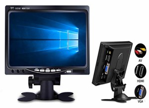 METIS モニター 7インチ ディスプレイ VGA/AV/HDMIケーブル付き 内蔵スピーカー Raspberry Pi対応 1080p液晶 HDMI VGA AVポート PC/DVD/