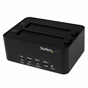 StarTech.com HDD/SSD スタンド／USB 3.0接続／2ベイ／複製 ＆完全消去 PC不要／トップローディング デュープリケーター／ハードドライブ