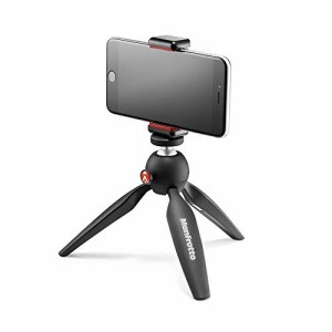 Manfrotto ミニ三脚 PIXI Smart スマートフォンアダプターキット MKPIXICLAMP-BK ブラック