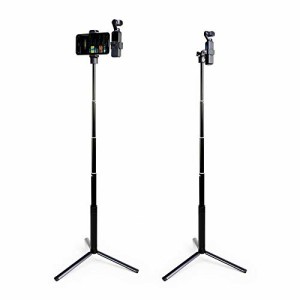 DJI Pocket 2/1用のMAXCAM Selfieスティック三脚延長ロッド、アルミ合金延長ロッド+アルミ合金三脚+電話ホルダー+アクセサリーマウント。