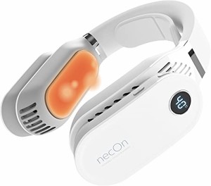 EYLE ネックヒーター ウォーマー & クーラー 首掛け 携帯扇風機 冷却温熱2モード necOn WEARABLE COOLER & WARMER (WHITE)