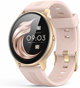 AGPTEK スマートウォッチ レディース 腕時計 1.3インチ大画面 33ｍｍ スポーツウォッチ 活動量計 smart watch IP68防水 睡眠 歩数計 消費