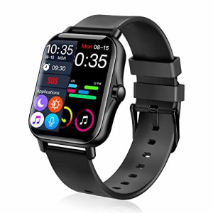 スマートウォッチ 【2022年 通話機能付き 音楽再生 Bluetooth 5.2】 1.7インチ大画面 活動量計 smart watch 腕時計 歩数計 スポーツウォ