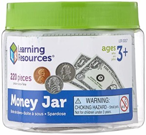 Money Jar 【英語玩具 お金 ドル】 アメリカ通貨 紙幣&コインセット 