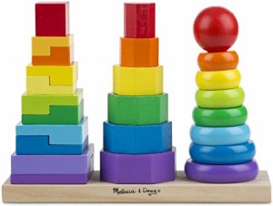 メリッサ&ダグ(Melissa&Doug) 木製おもちゃ スタッキングタワー 3種類 積み木  567