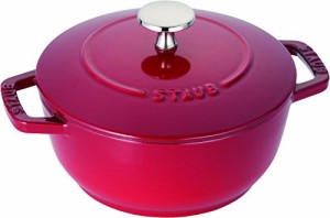 staub ストウブ 「 ワナベ チェリー S 16cm 」 両手 鋳物 ホーロー 鍋 炊飯 1合 IH対応 【日本正規販売品】 Wa-NABE 40501-003