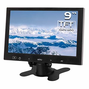 9インチモニター 1024*600 BNC/AV/HDMI/VGA/USB入力 タッチボタン 内蔵スピーカー セキュリティ監視ディスプレイ