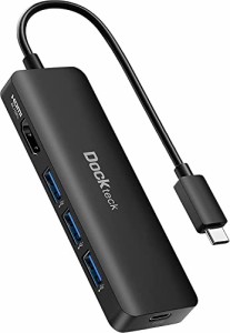 USB Type-C ハブ 4K@60Hz Dockteck USB-C ハブ 5-in-1 アダプタ Type C 4K HDMIポート 100W PDポート 3つのUSB3.0ポート MacBook Pro / A