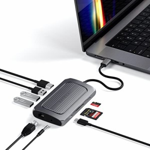 Satechi USB4 マルチ USBCハブ 9in1 PD充電 イーサネット 最大8K HDMI (MacBook Pro/Air2018以降/M1/M2対応)