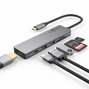 USB C ハブ 6-in-1 アダプタ タイプc GADEBAO 4k hdmi マルチポート usb ハブ type-c たいぷc【4K対応HDMI＋急速PD充電＋USB3.0/2.0ポー