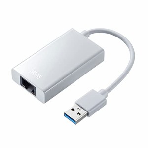 サンワサプライ USB3.2-LAN変換アダプタ(USBハブポート付・ホワイト) USB-CVLAN3WN
