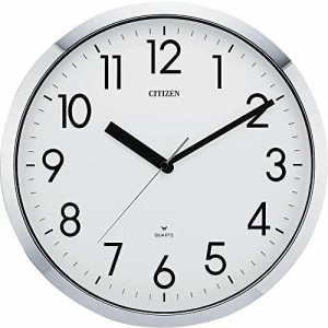 シチズン 掛け時計 アナログ スペイシーM522 強化 防滴 防塵 オフィス 銀色 CITIZEN 4MG522-050