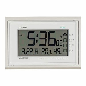 CASIO(カシオ) 掛け時計 電波 ホワイト デジタル 常時点灯 生活環境 温度 湿度 カレンダー 表示 IDL-150NJ-7JF