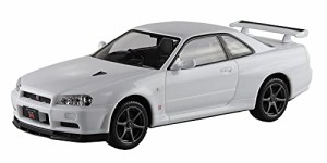 青島文化教材社 1/32 ザ・スナップキットシリーズ ニッサン R34スカイライン GT-R ホワイト 色分け済みプラモデル 11-B