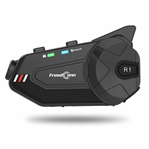 バイク用カメラ付きインカム FreedConn R1 Plus[改善された]ドライブレコーダー 1080P ループ録画 Bluetooth 5.0 WIFI搭載 6人通話 防水