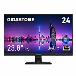 Gigastone 24インチ モニター IPS 75Hz FHD 1920 x 1080, 1080P 178°広い視野角 フレームレス PCモニター 5ms スピーカー内蔵 ブルーラ