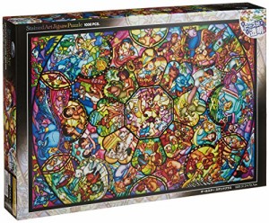 1000ピース ジグソーパズル ディズニー オールスター ステンドグラス 【ステンドアート】(51.2x73.7cm)