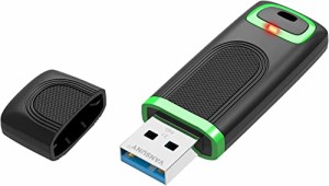 Vansuny USBメモリ 64GB USB 3.1 読取り最大350MB/s 超高速データ転送 大容量 フラッシュドライブ フラッシュメモリ キャップ式 （緑）