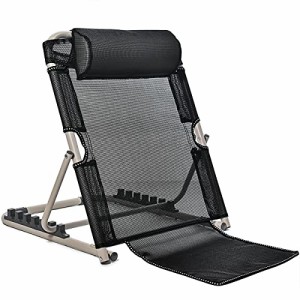 Cific 座椅子 折りたたみ 6段階角度調節 ヘッドリクライニング こたつ 姿勢 サポート (ブラック-通気)