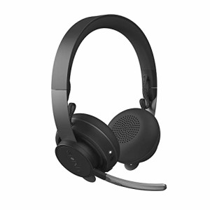 ロジクール ワイヤレス Bluetooth ヘッドセット Microsoft Teams  ノイズキャンセリング マイク付き Qi 充電 フリップミュート Zone Wire