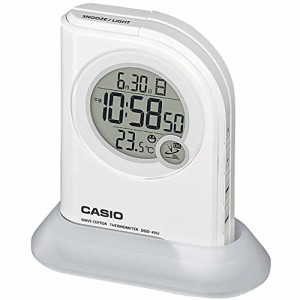 CASIO(カシオ) 目覚まし時計 電波 デジタル ウェーブセプター 懐中電灯 機能 温度 カレンダー 表示 ホワイト 10.3×7.2×2.4cm DQD-410J-