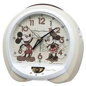 セイコークロック 目覚まし時計 置き時計 キャラクター ディズニーミッキーマウス ミニーマウス ディズニータイム アナログ アイボリー 1