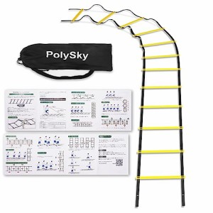 トレーニングラダー PolySky ラダー トレーニング 野球 サッカー 3m 5m 6m 10m 収納袋付き スピードラダー 瞬発力 敏捷性 アップ フット