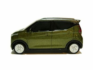 三菱 ミツビシ eKクロス ミニカー プルバックカー ダイキャストカー LEDライト点灯 オリーブグリーンメタリック×チタニウムグレーメタリ