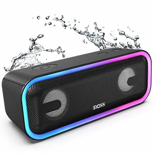 DOSS SoundBox Pro+ Bluetoothスピーカー ワイヤレス ポータブル 小型スピーカー 【24W 重低音／１5時間再生 ／ワイヤレスステレオ対応／