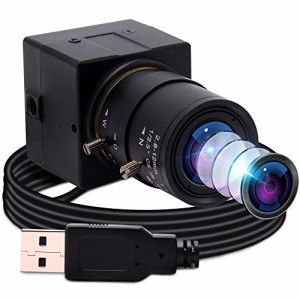 ELP 800万画素 ウェブカメラ広角手動調整可能な2.8-12 mm可変焦点レンズミニカメラ 8MP WebカメラUSB Linux/Windows/Mac対応 ウェブ会議
