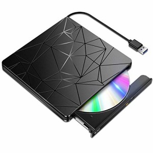 BLENCK DVDドライブ 外付け 【進化バージョン USB3.0】 ポータブルドライブ CD/DVDプレイヤー CD/DVDドライブ 静音 高速 軽量 スリム コ