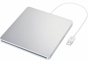 USB2.0 スリム DVDドライブ スロットイン 外付け パソコン用DVDプレーヤー DVD RW CD 高速24X 読み書き対応 TEC-RINGODRIVED