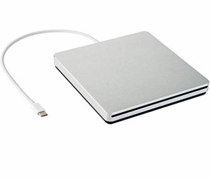 外付けCD DVDドライブプレーヤーUSB-C USB 3.0 Type-Cスリムオプティカルポータブルバーナー/ライター/リーダードライブプレーヤーラップ
