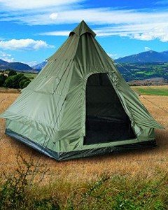 Mil-Tec ティピーテント Tipi 4人用セット 290 x 270 x 225cm高 - OLIVE DRAB