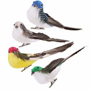 リアルでかわいい 鳥のオブジェ インテリアのアクセントとして ナチュラルテイストのお部屋に (小鳥セット（中）)