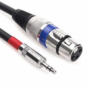 MOBOREST 3.5mm ステレオミニプラグ - XLR （メス） アンプ、マイク、ミキサー、プリアンプ、スピーカーシステム、またはその他のプロ用