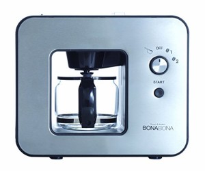 CCP 【BONABONA】 全自動ミル付きコーヒーメーカー(保温機能搭載) 「豆・粉からドリップ可能」 ガラスジャグ付き ブラック BZ-MC81-BK