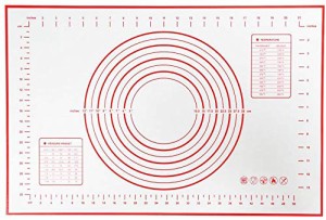 GWHOLE 製菓マット クッキングマット シルパン オーブンマット シリコンマット ホーマンキット パンマット キッチン用 目盛り付き60×40c