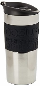 BODUM ボダム TRAVEL PRESS SET トラベルプレスセット フレンチプレス コーヒーメーカー (タンブラー用リッド付き) ステンレス製 350ml 