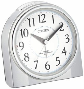 CITIZEN シチズン 目覚まし時計 電波時計 夜間常時点灯 ネムリーナリング シルバー 125x121x73mm 4RL432-019