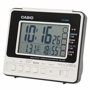 CASIO(カシオ) 目覚まし時計 電波 ホワイト デジタル 生活環境 温度 湿度 カレンダー 表示 DQL-250J-7JF